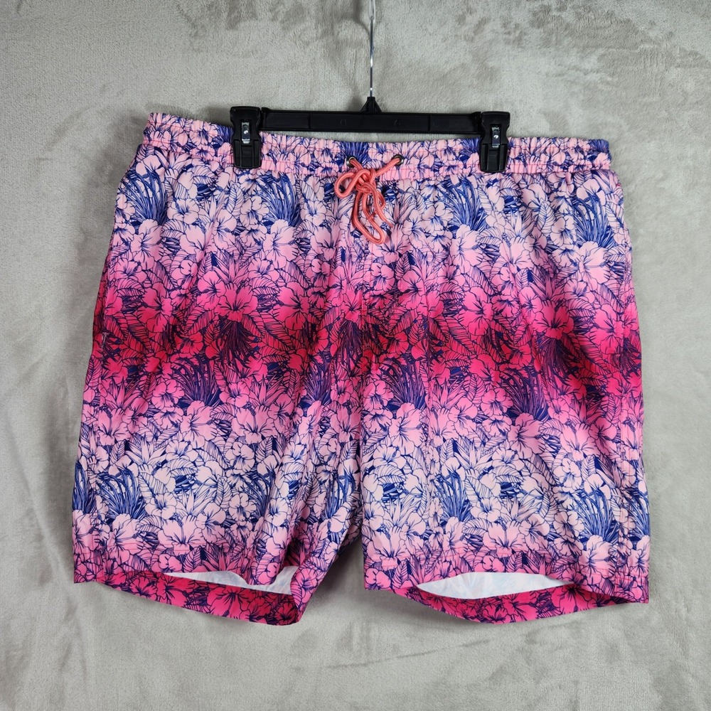 Club Room Swim Trunks Mens‎ XXL Pink Floral Quick Dry Tropical Beach Shorts NWT